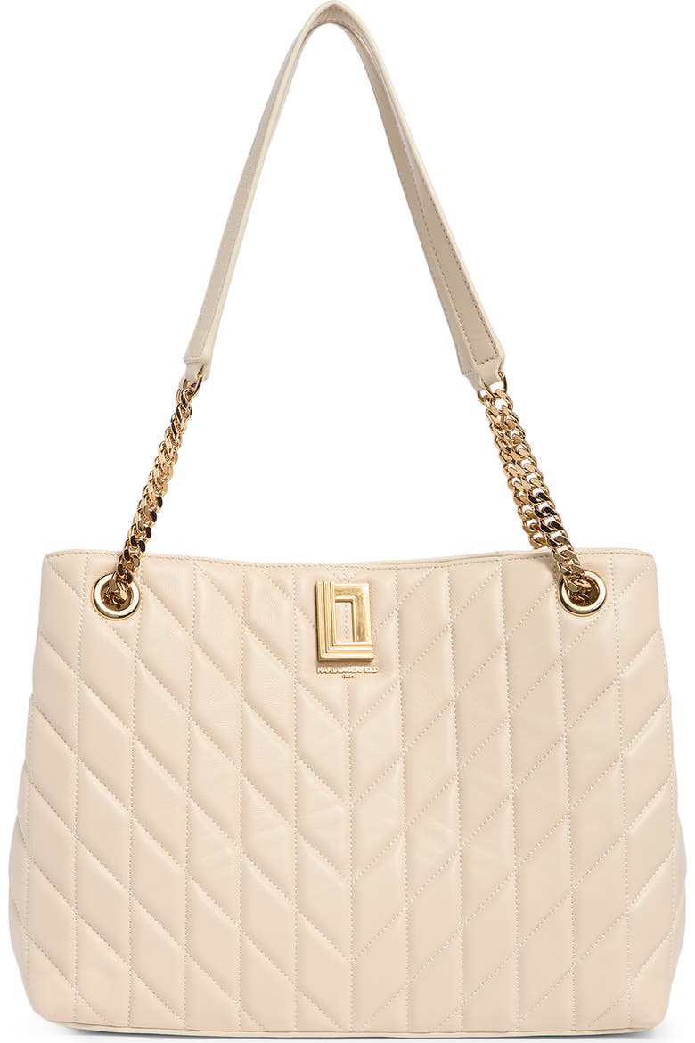 Karl Lagerfeld Quilted Leather Tote