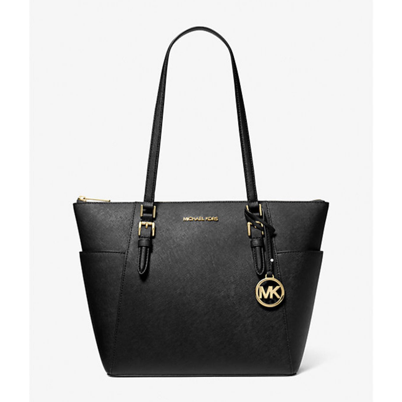 Bolso tote grande Charlotte Charlotte de piel saffiano con cremallera superior de Michael Kors