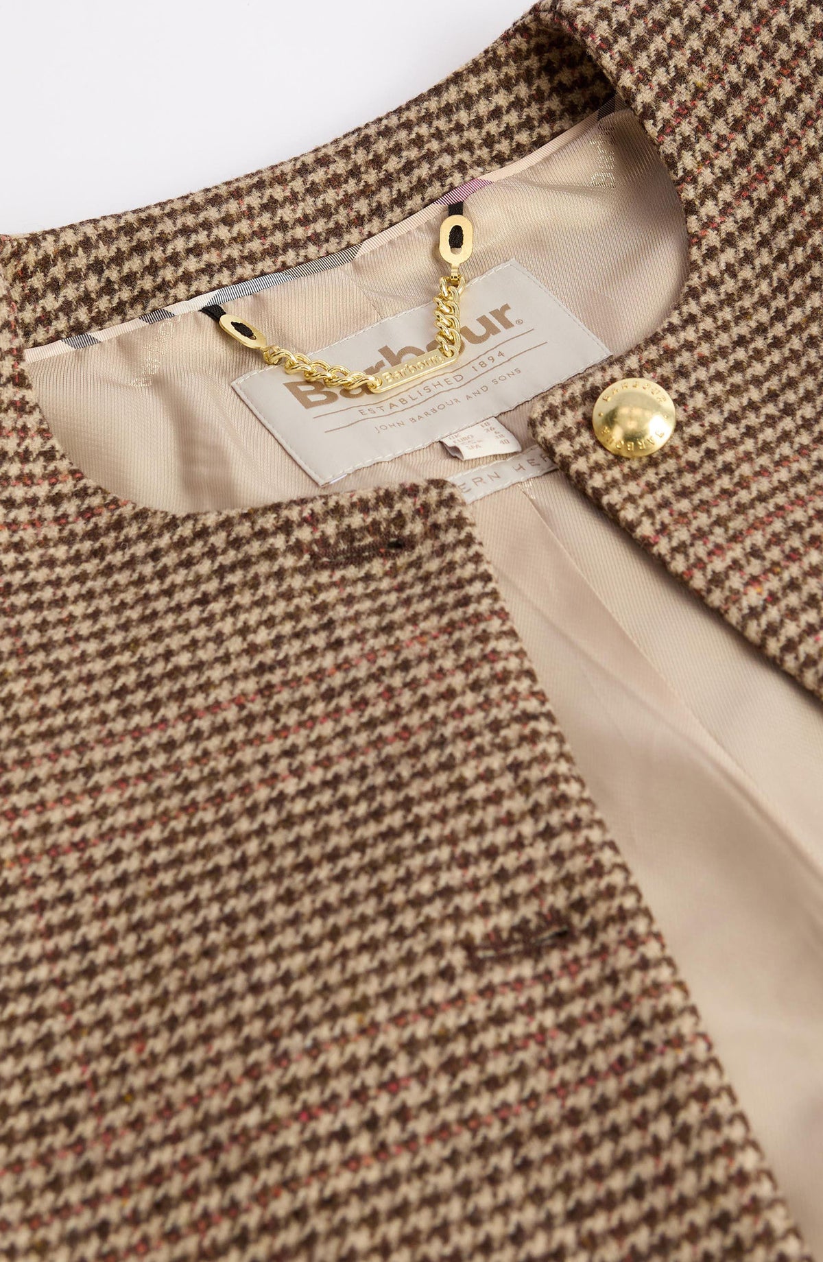 Barbour Corina Houndstooth Wool Jacket