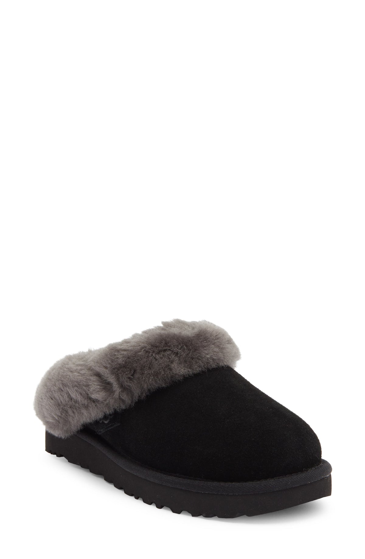 UGG Clugette Genuine Shearling Clog - Black