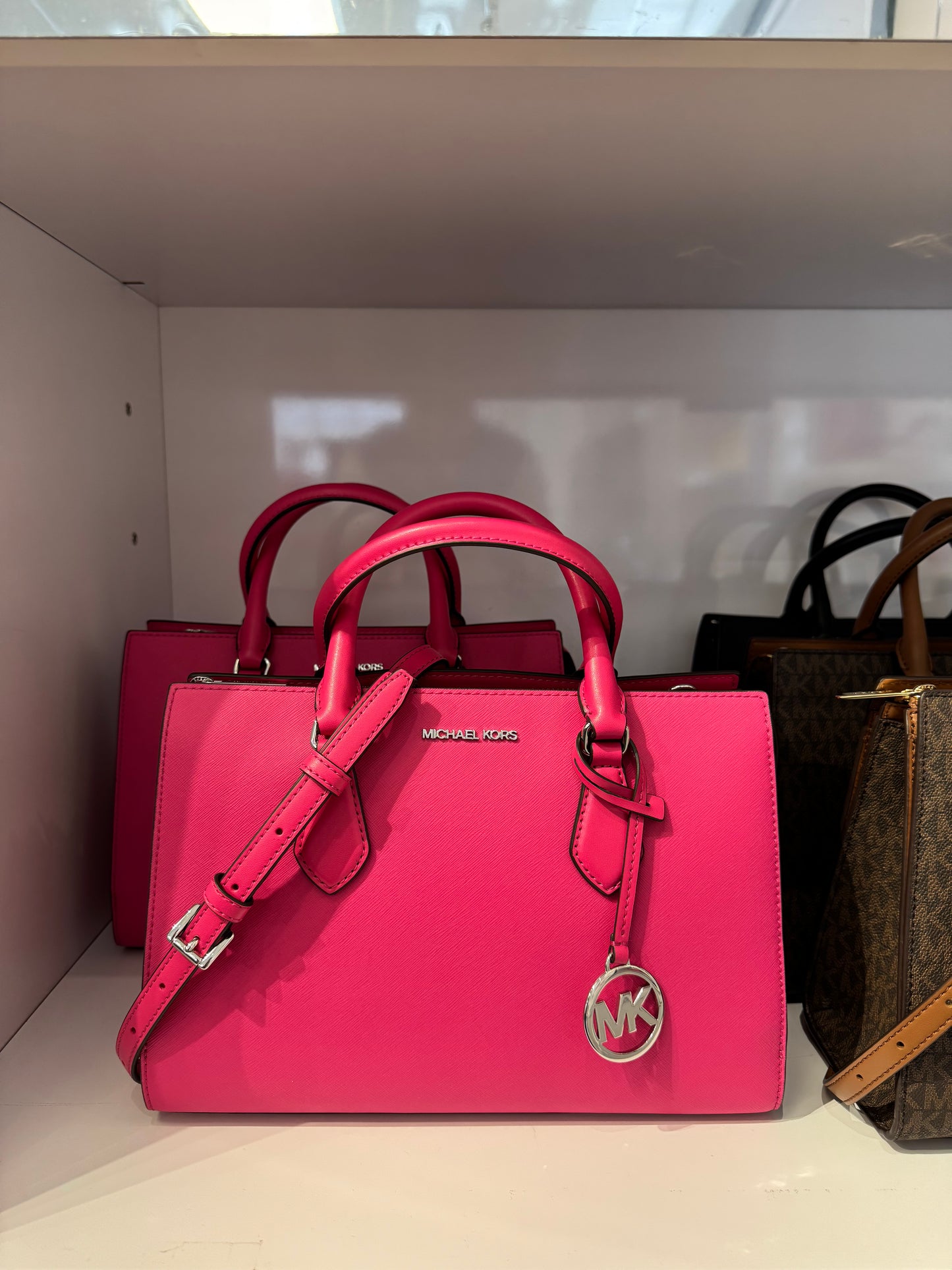 Michael Kors Sheila Medium Faux Leather Satchel