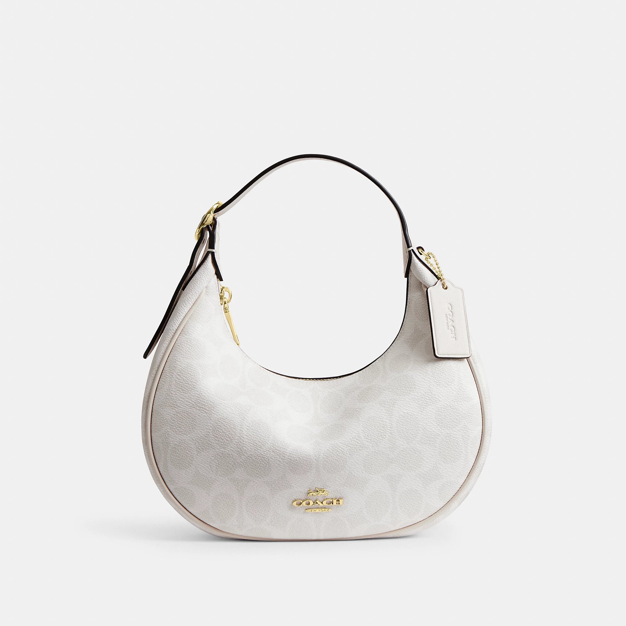 Coach Emily Shoulder Bag In Signature Canvas - gold/white/chalk