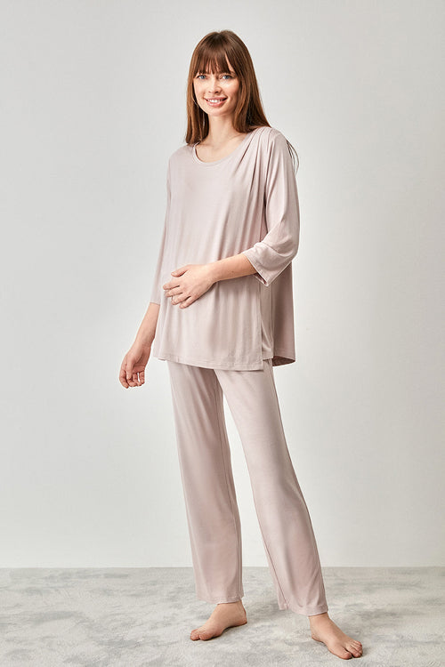 Catherine's Women's Maternity & Nursing Solid Pajama Set
