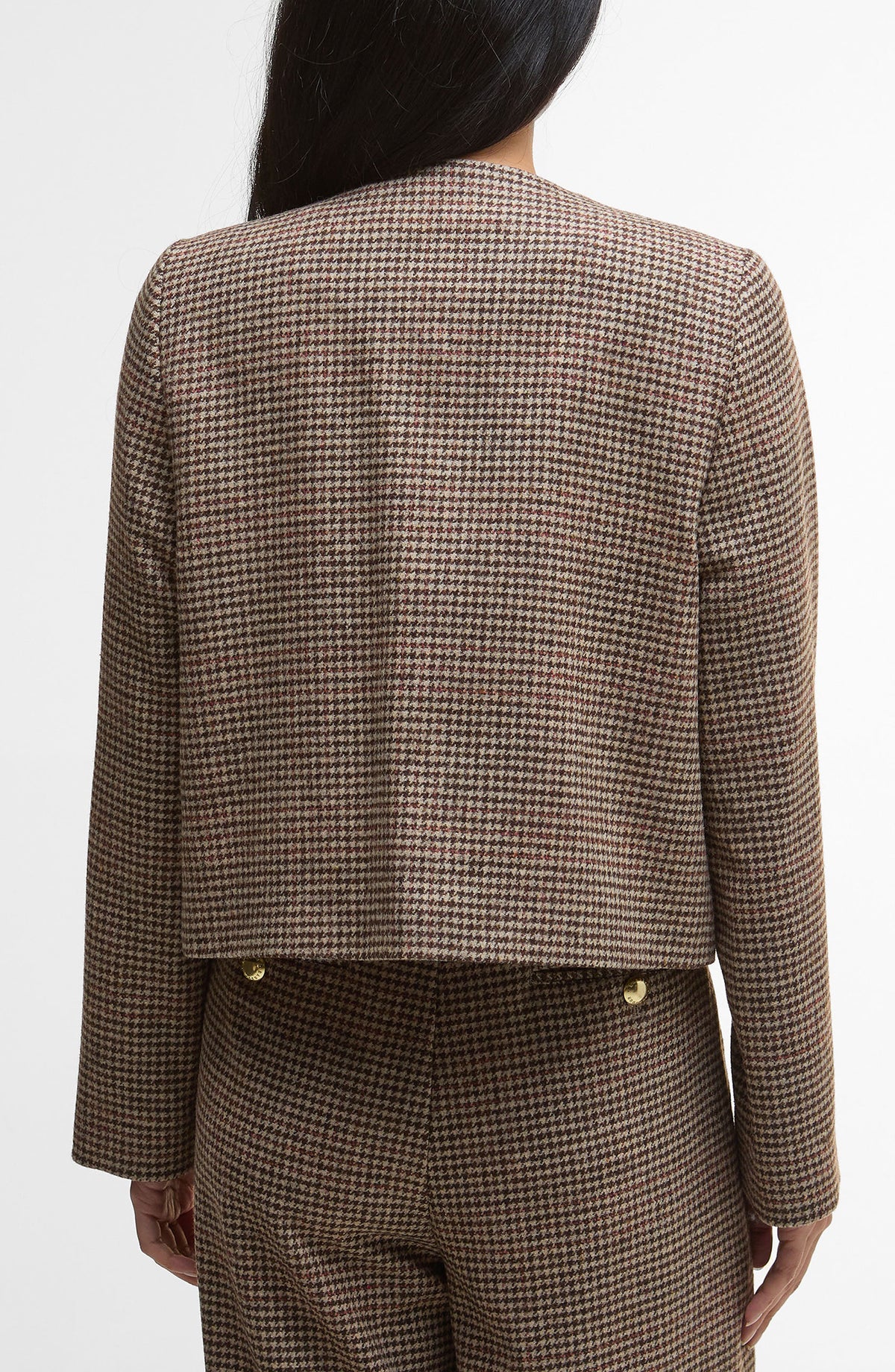 Barbour Corina Houndstooth Wool Jacket