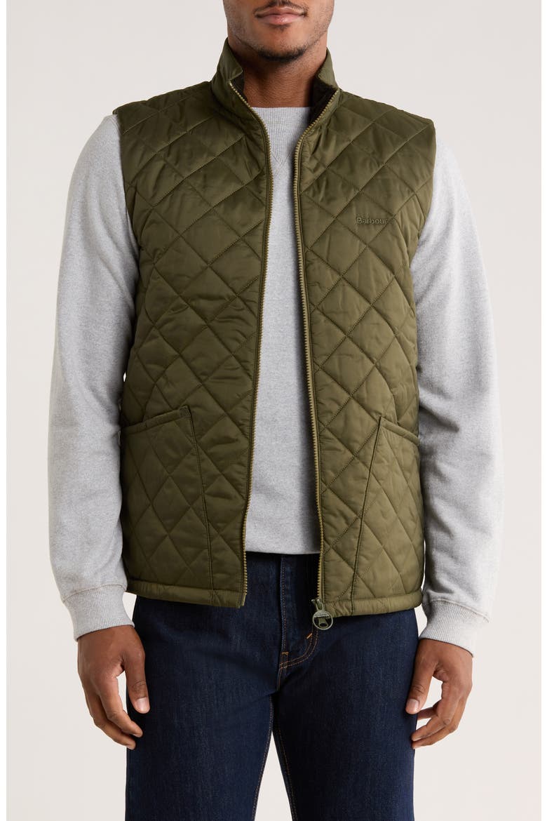 Barbour Men's Monty Quilted Nylon Vest Olive