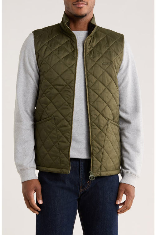 Barbour Men's Monty Quilted Nylon Vest Olive