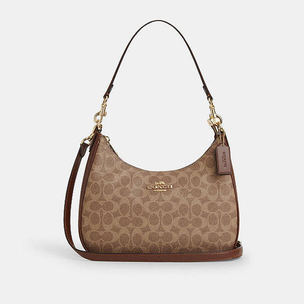 超美品 COACH コーチ ハンドバッグ Teri Hobo テリ ホーボー CJ517 ブラック ゴールド金具 レザー レディース 2WAY ショルダーバッグ【本物保証】 COACH CJ517 Teri Hobo Shoulder bag black Refined Pebble Leather