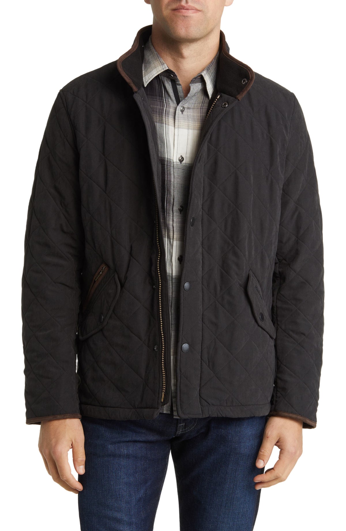 Barbour Men's Bowden Quilted Nylon Jacket Black