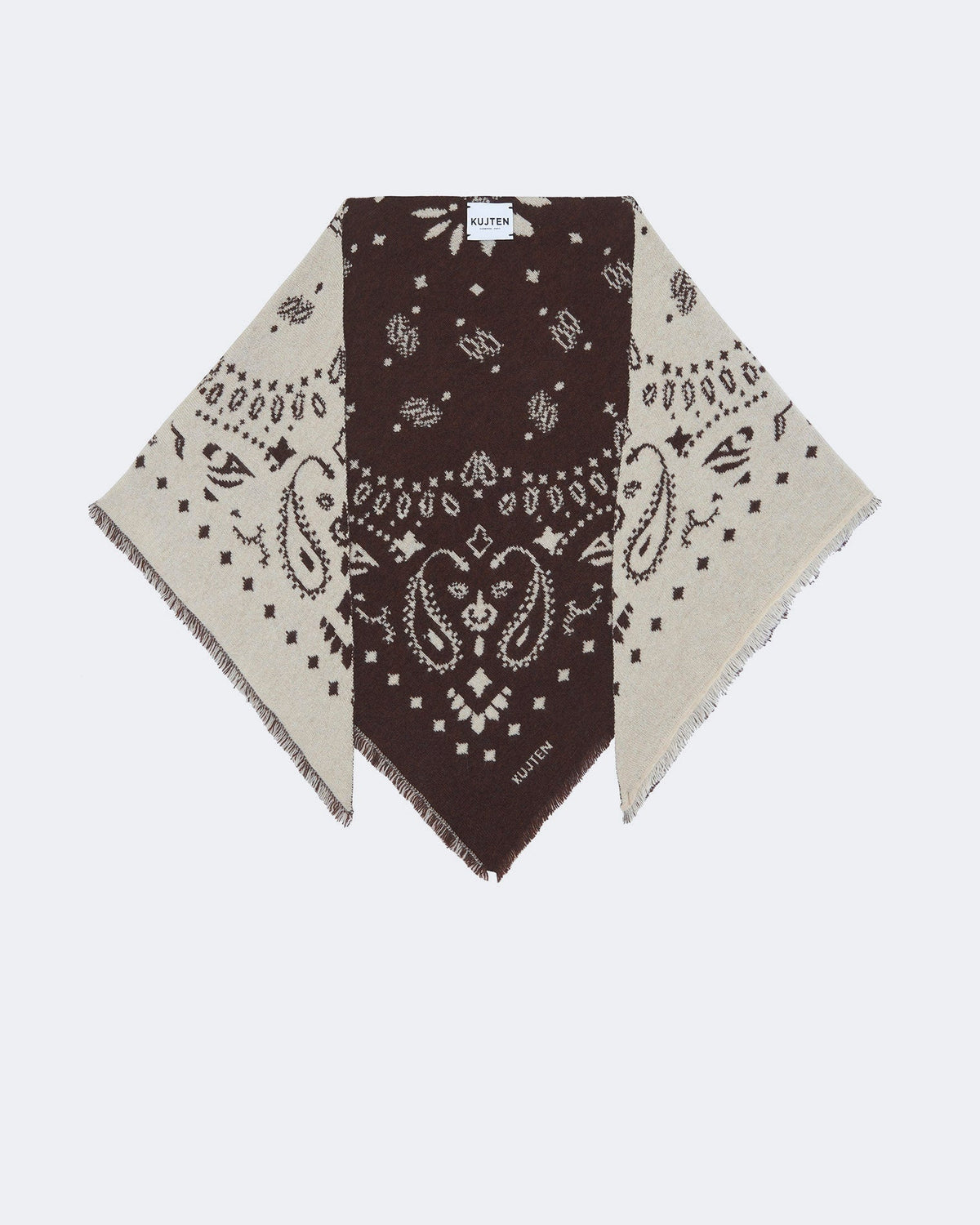 Kujten Tafi Reversible Cashmere Stole - Organic Beige