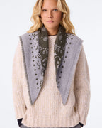 Kujten Tafi Reversible Cashmere Stole - Marl Gray 2