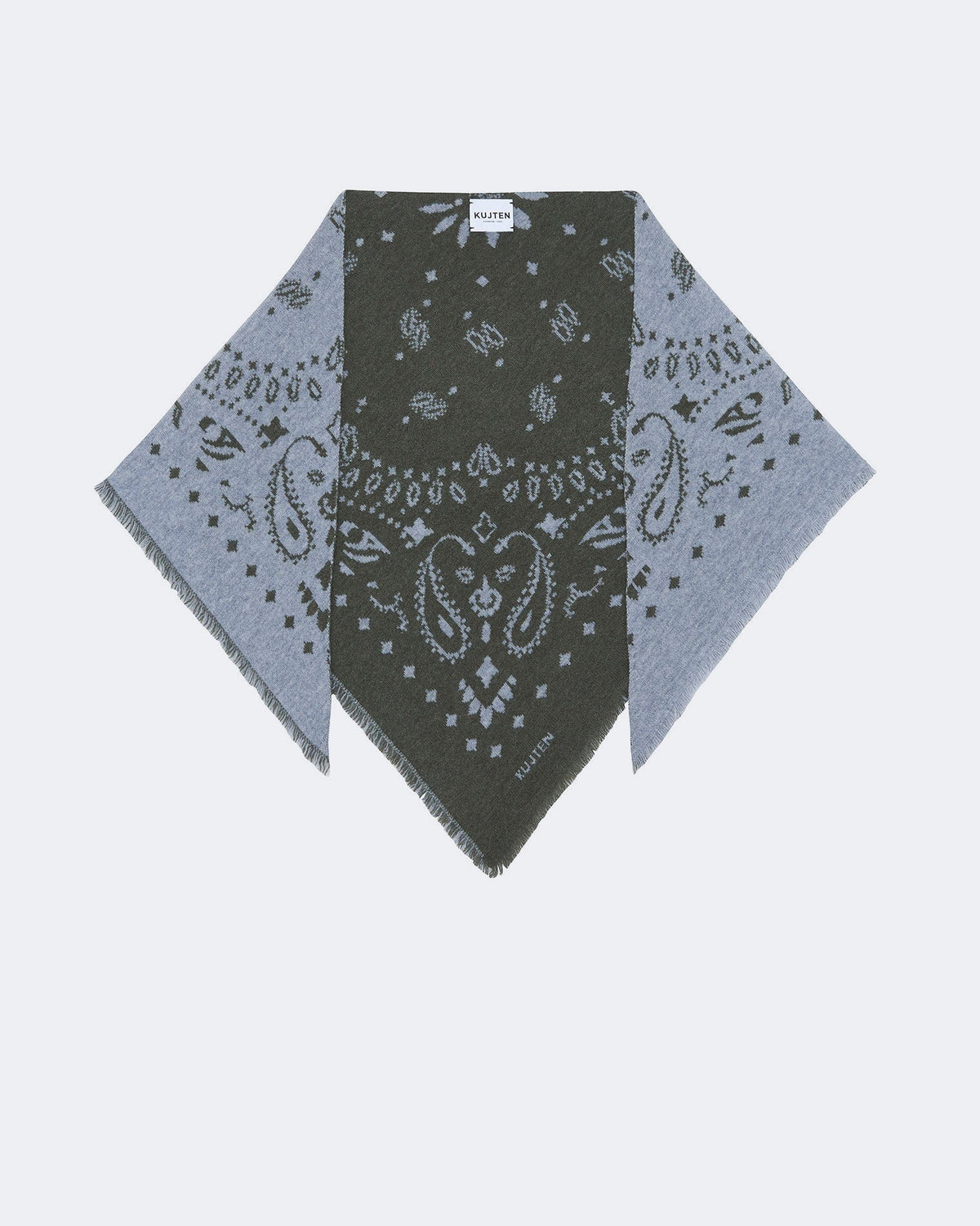 Kujten Tafi Reversible Cashmere Stole - Marl Gray