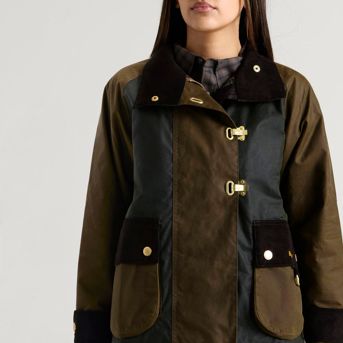 Barbour Women's Hazelwood Waxed Cotton Jacket – Beech, Fern & Mixed Tartan