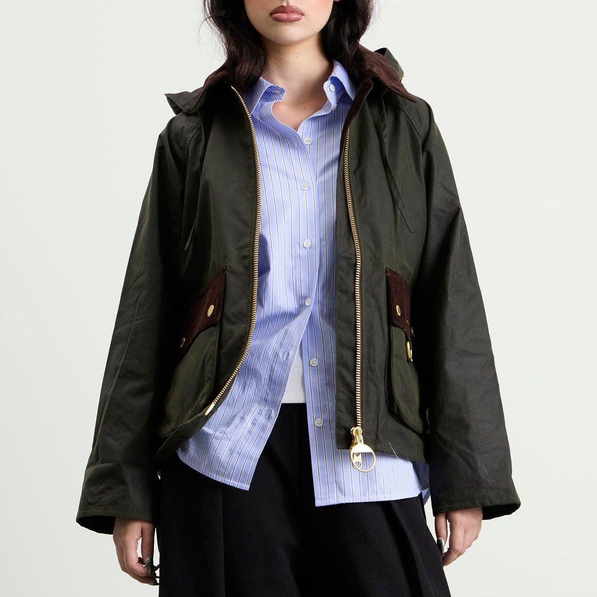 Barbour Women's Carville Waxed Cotton Jacket – Fern & Shadow Classic