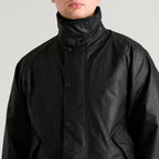 Barbour Men's Oversized Transport Waxed Cotton Jacket – Black