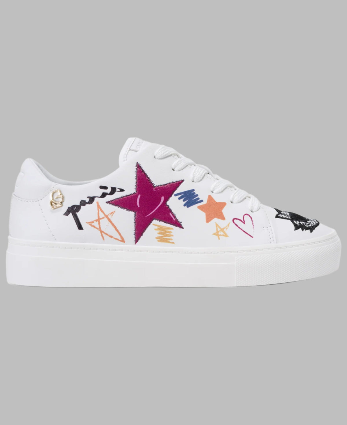 Karl Lagerfeld Cate Ikonic Lace Up Sneaker White
