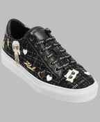 Karl Lagerfeld Cate Pins Lace Up Sneaker Black White