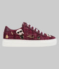 Karl Lagerfeld Cate Pins Lace Up Sneaker Burgundy