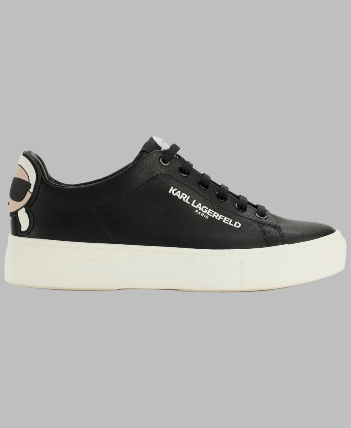 Karl Lagerfeld Chella Leather Karl Sneaker, Black