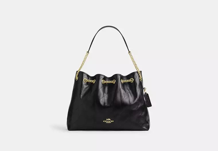 COACH Evelyn Shoulder Bag in Shiny Smooth Leather