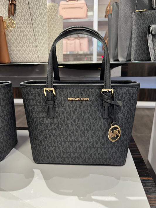 Michael Kors Jet Set Seyahat Ekstra Küçük Logo Üst Fermuarlı Tote Çanta