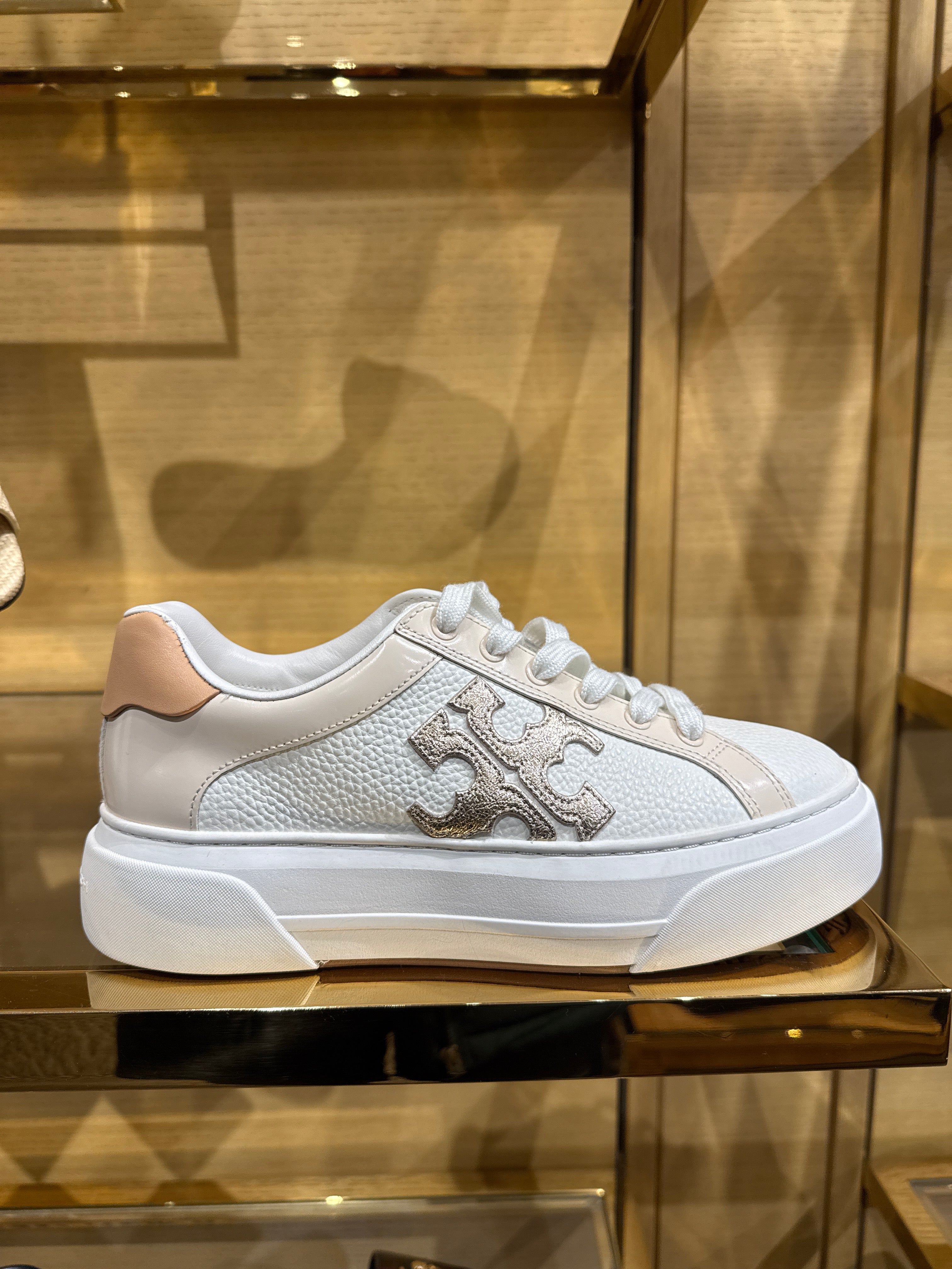 極美品 Tory Burch フルーツバスケット Tory Burch Multi Logo Platform Sneakers – Outlet Americas