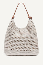 DKNY Paula Crochet Logo Hobo Bag