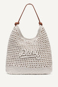 DKNY Paula Crochet Logo Hobo Bag