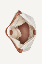 DKNY Paula Crochet Logo Hobo Bag
