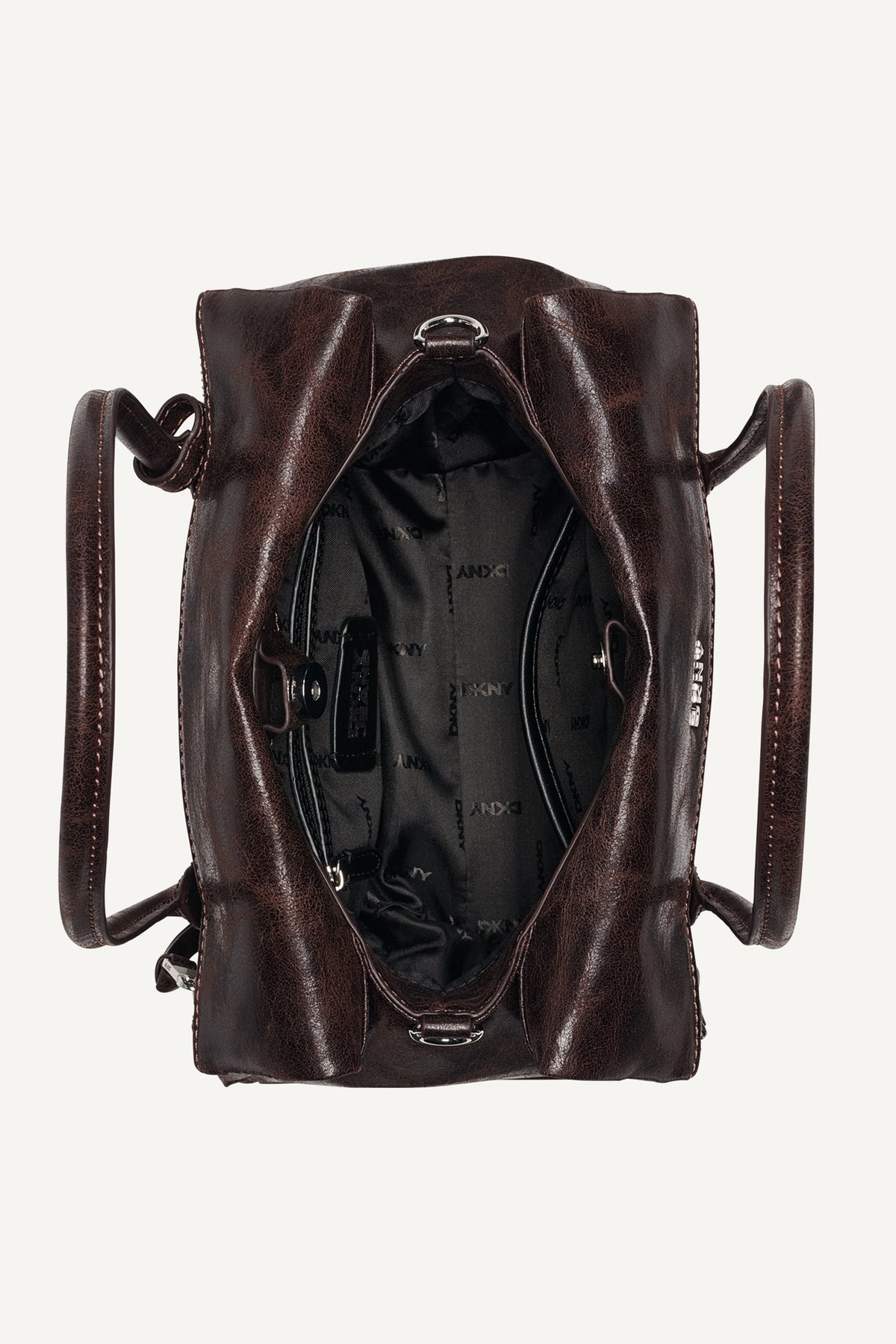 DKNY Rivington Medium Logo Satchel Coffee Bean