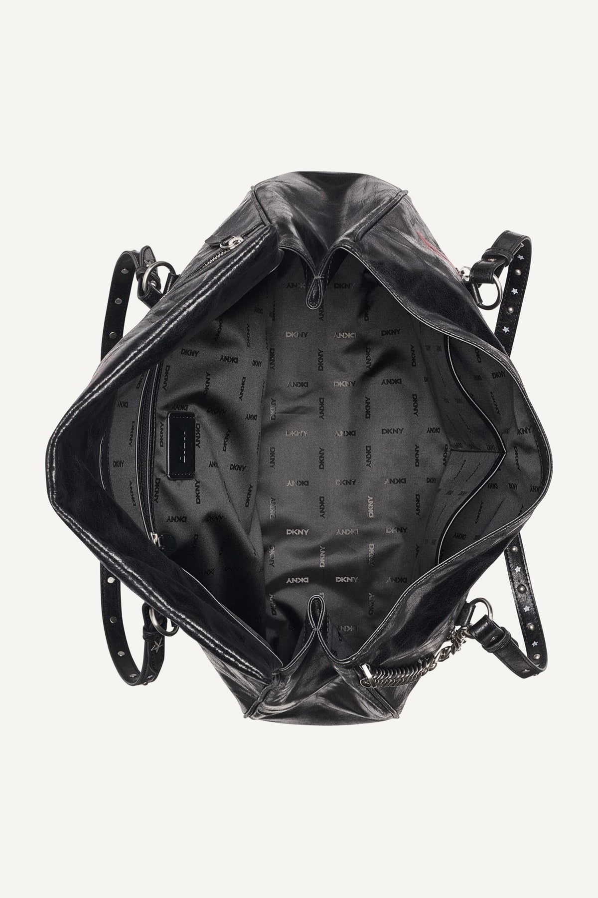 DKNY Skye Large Satchel Black/Silver