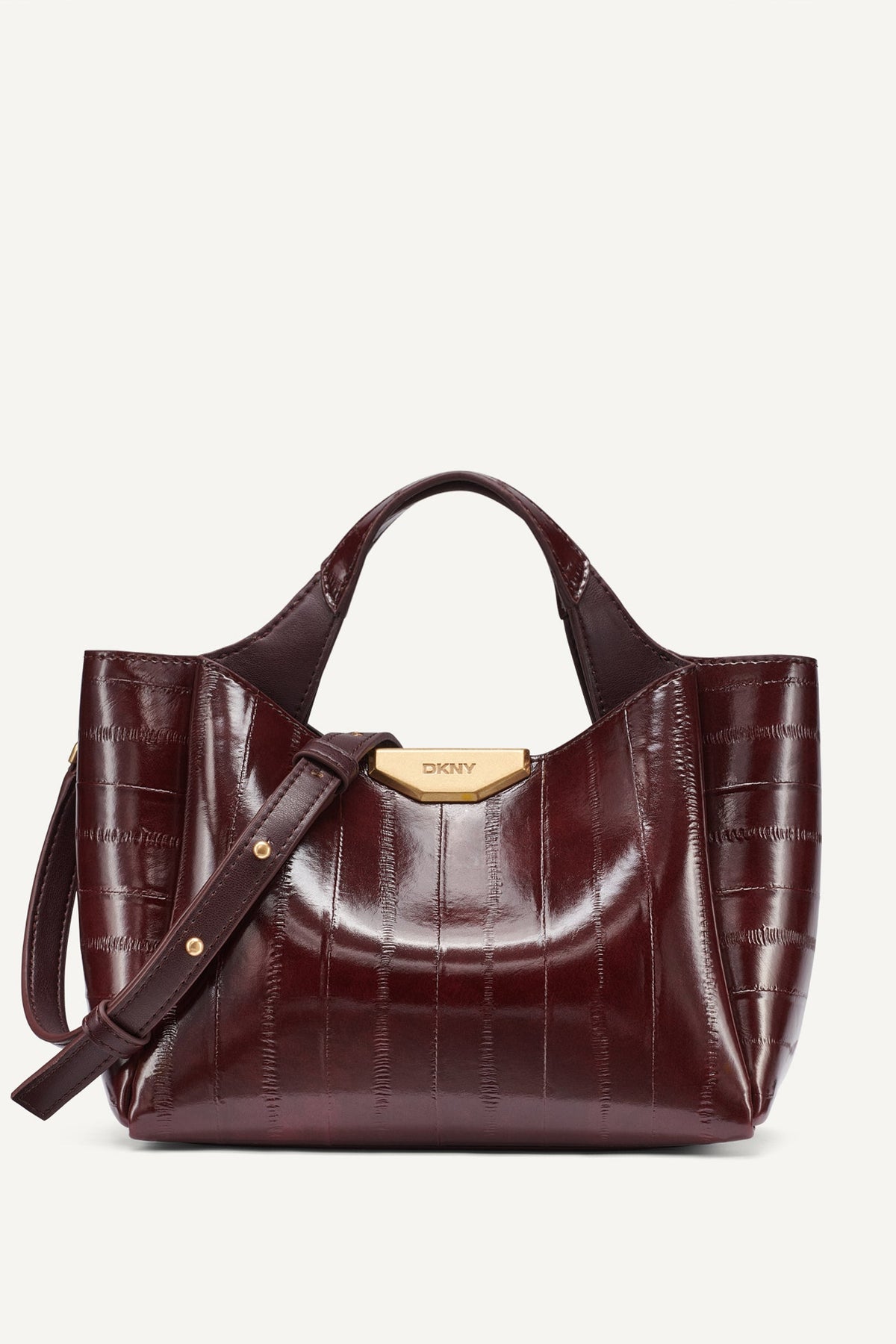 DKNY Willa Mini Ribbed Satchel Sangria