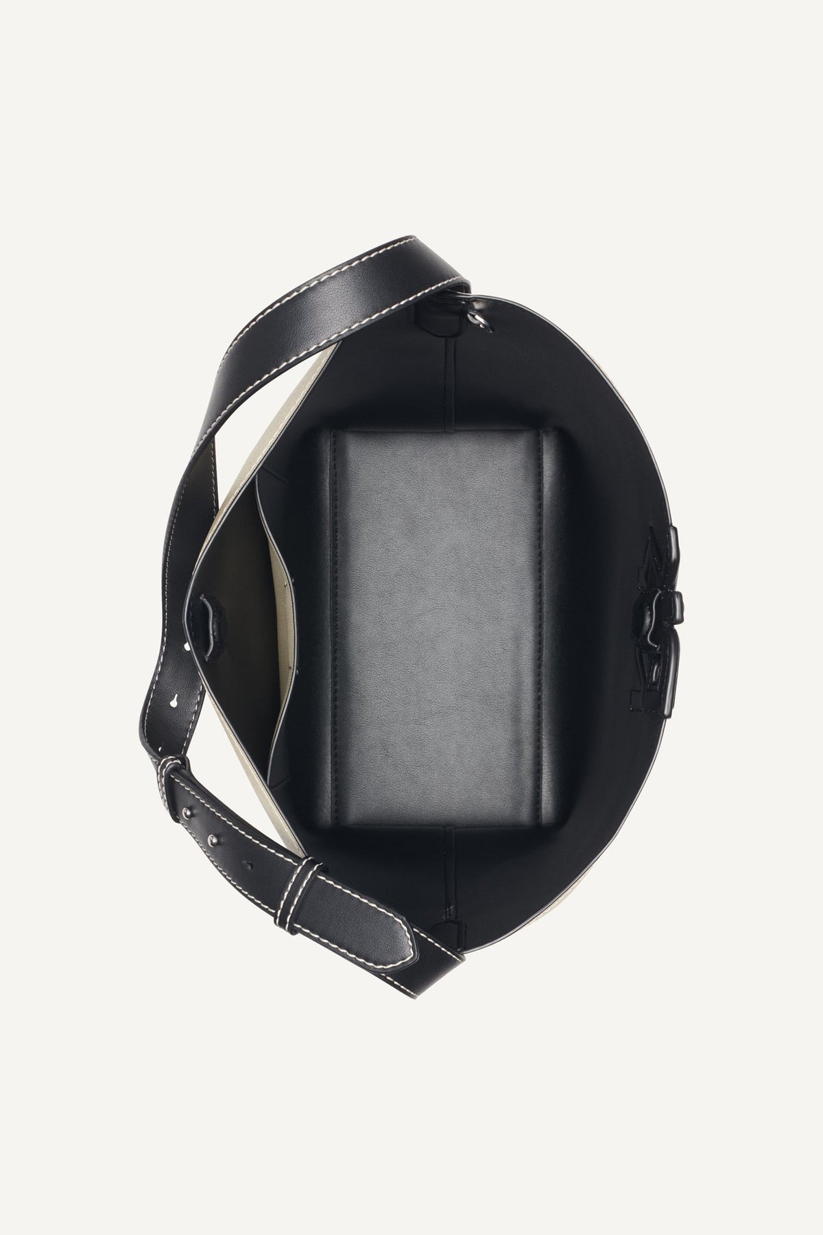 DKNY Nicole Logo Bucket Bag Natural/Black