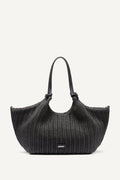 DKNY Paula Crochet Raffia Medium Commuter Tote