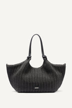 DKNY Paula Crochet Raffia Medium Commuter Tote