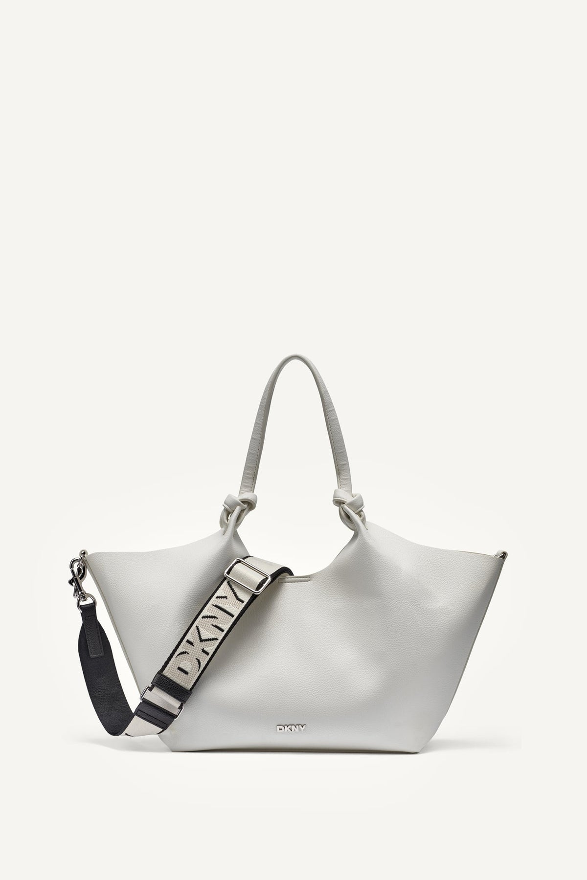 DKNY Paula Medium Tote With Logo Strap Marshmallow
