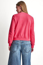 DKNY Women's Button Front Shrunken Logo Jacket