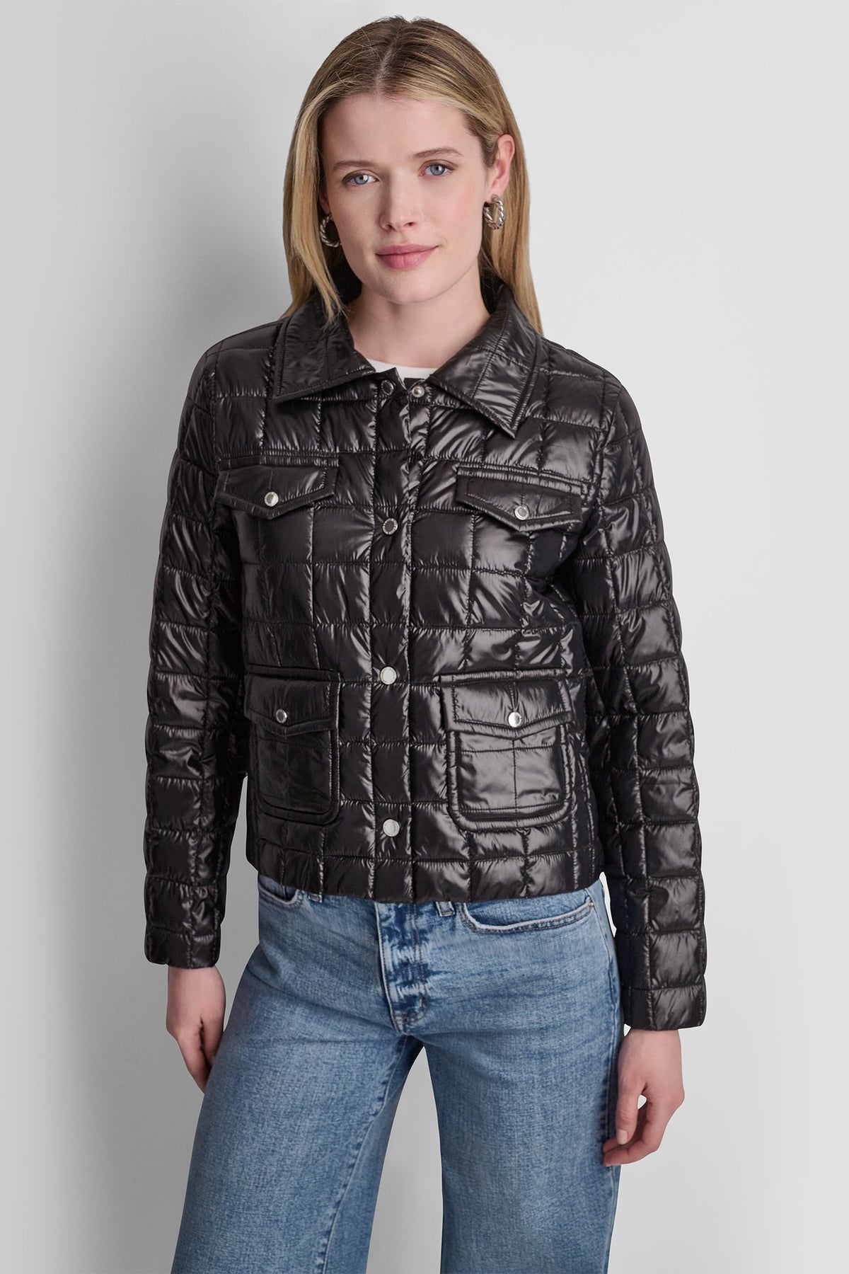 DKNY Women's Box Quilt Puffer Jacket