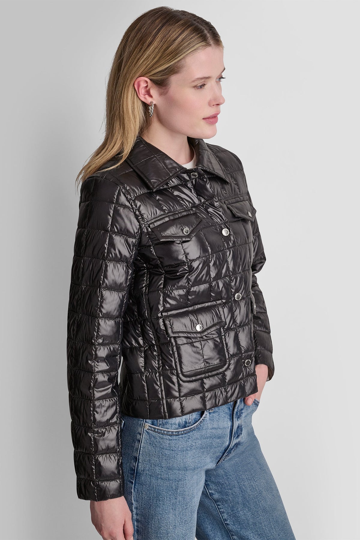 DKNY Women's Box Quilt Puffer Jacket