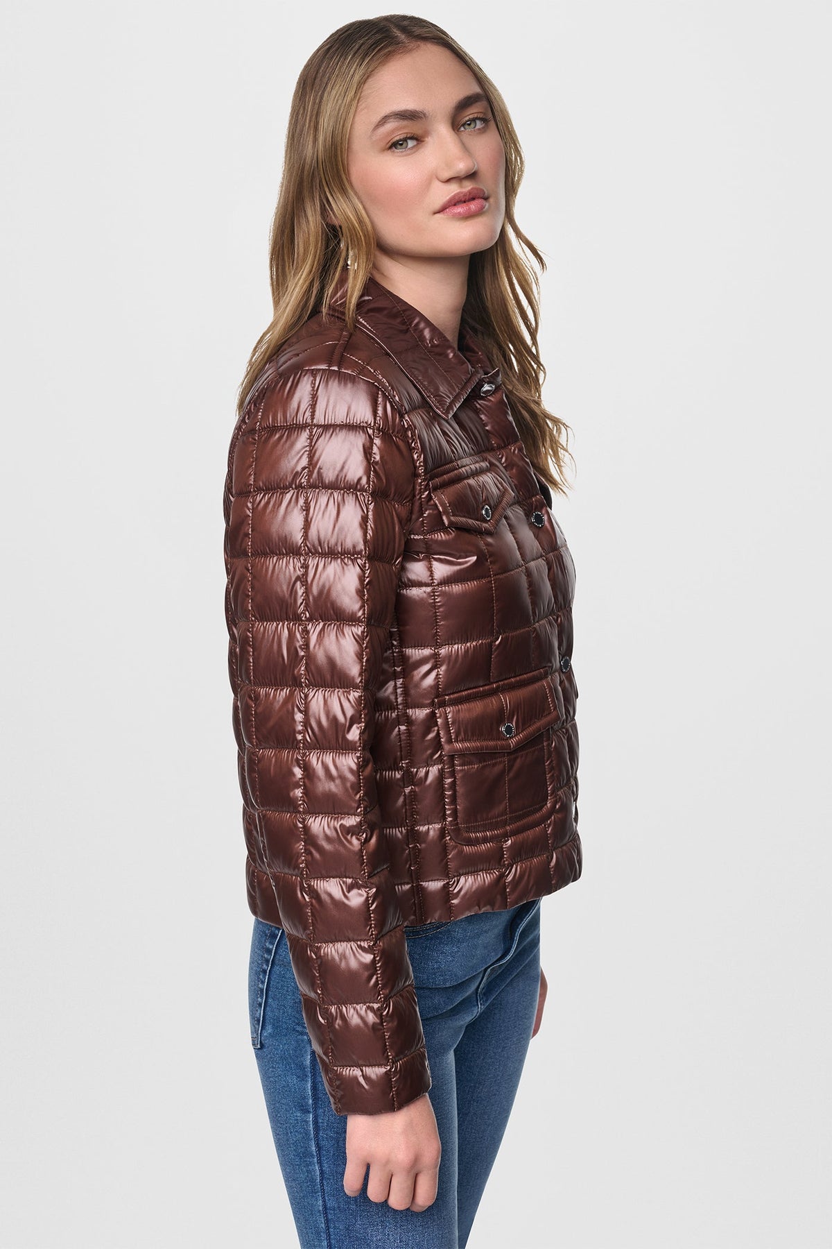 DKNY Women's Box Quilt Puffer Jacket