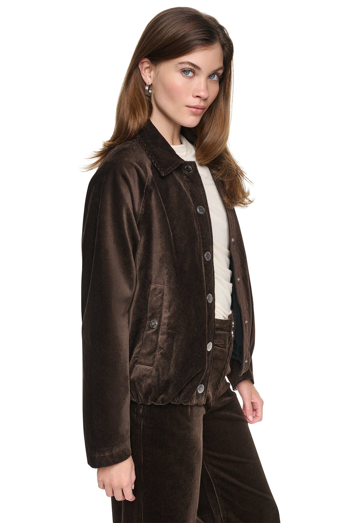 DKNY Women's Raglan Sleeve Bubble Jacket