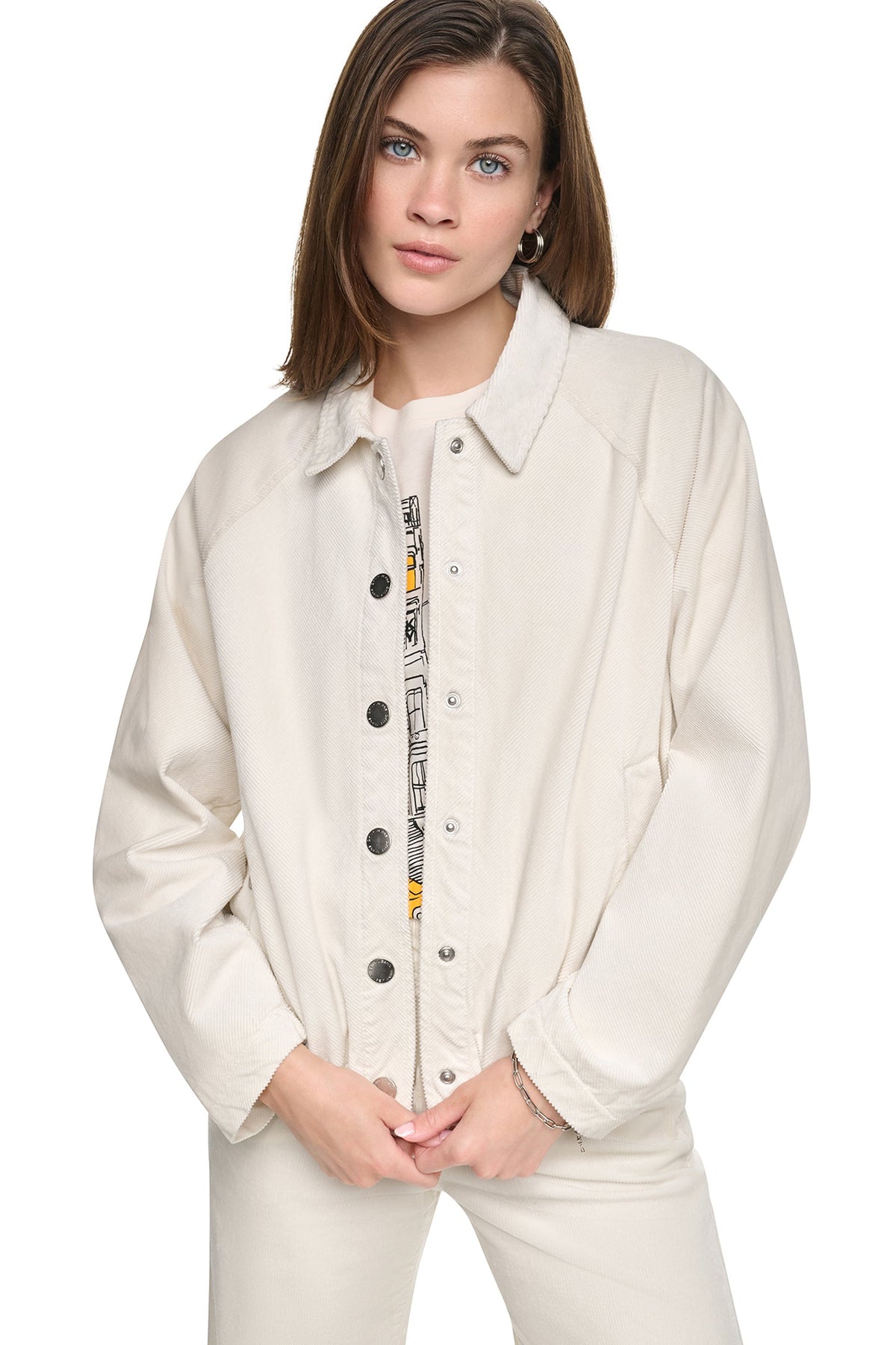 DKNY Women's Raglan Sleeve Bubble Jacket