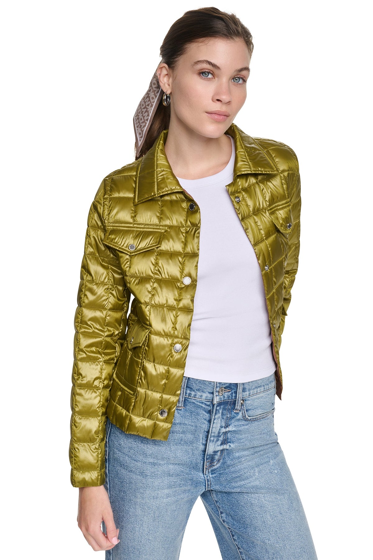 DKNY Women's Box Quilt Puffer Jacket
