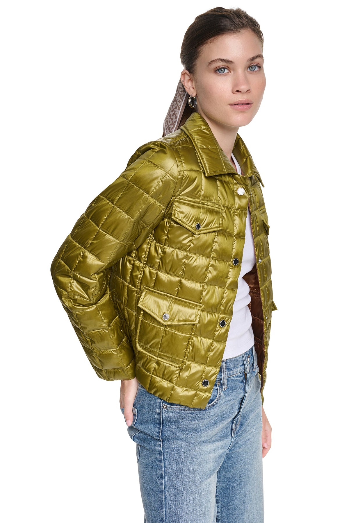 DKNY Women's Box Quilt Puffer Jacket