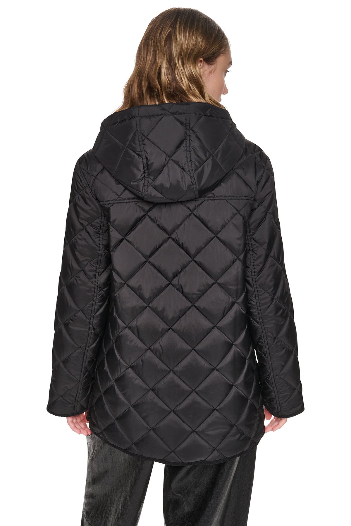 DKNY Quilted Barn Jacket Black