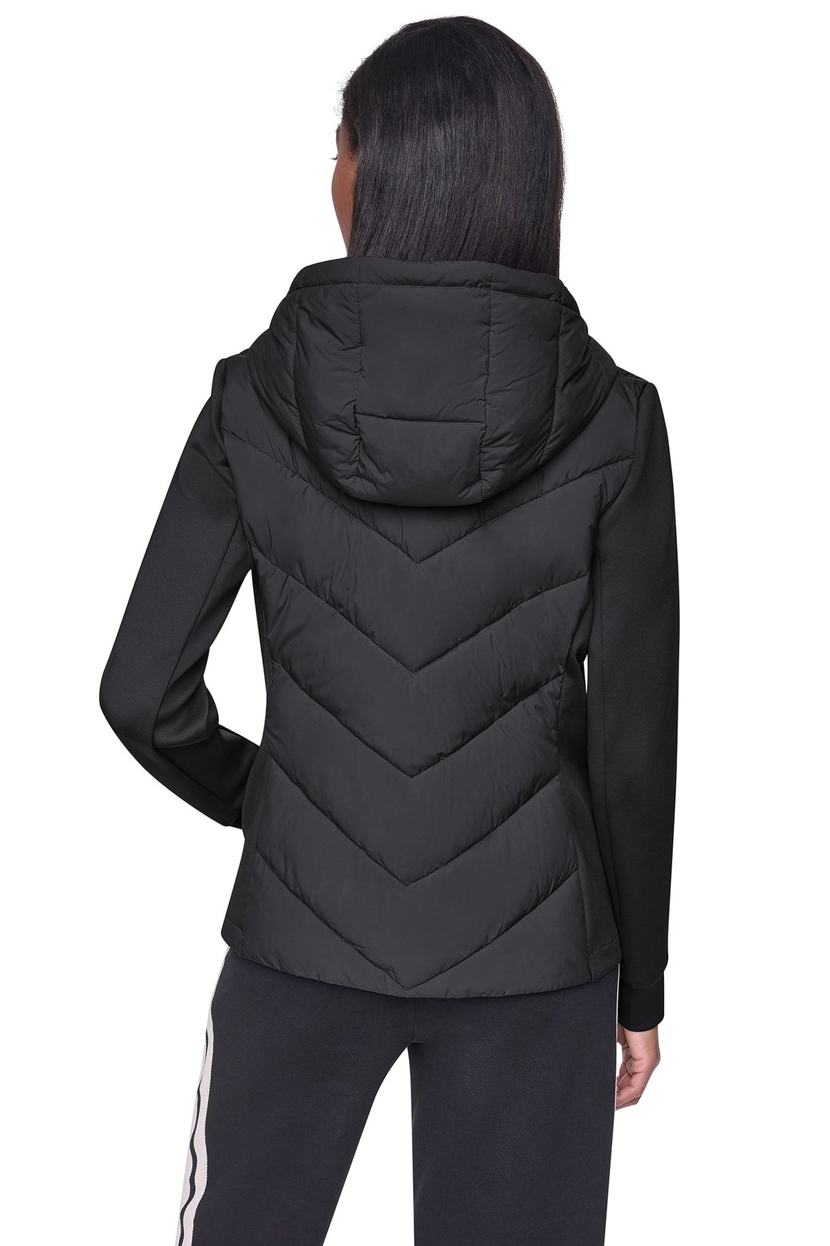 DKNY Women's Mixed Media Packable Jacket