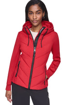 DKNY Women's Mixed Media Packable Jacket