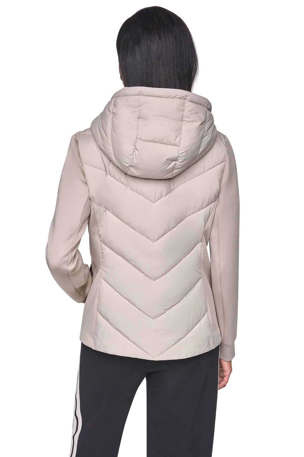 DKNY Women's Mixed Media Packable Jacket