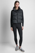 DKNY Women's Mock Neck Puffer Vest - Black - View 3