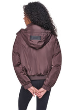DKNY Women's Oversized Logo Hooded Jacket