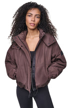 DKNY Women's Oversized Logo Hooded Jacket